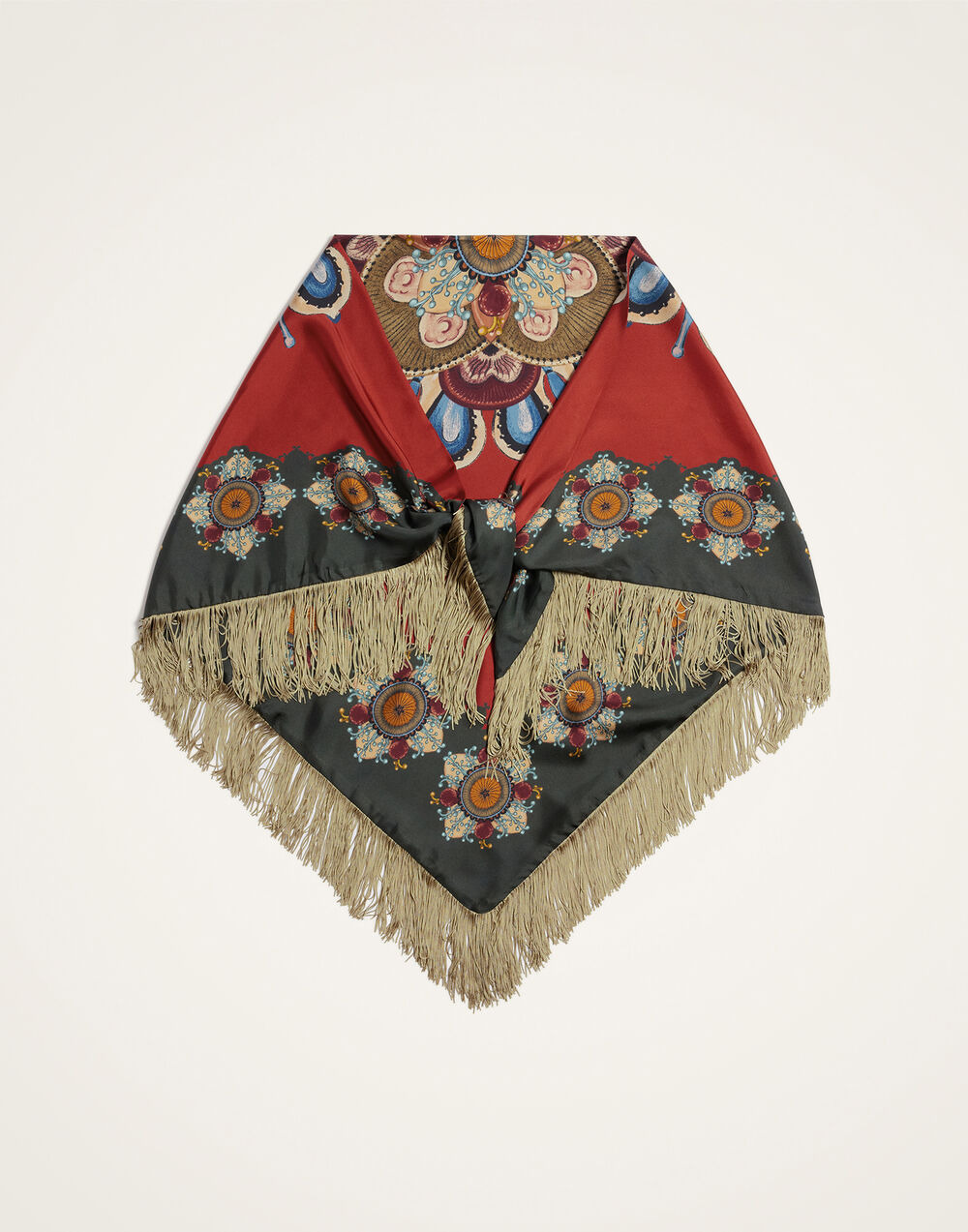 Fringe Triangle Scarf - 8