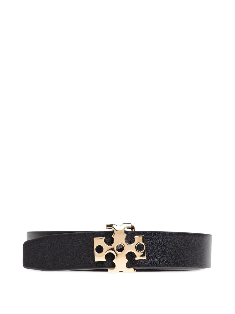 logo-buckle leather belt 1