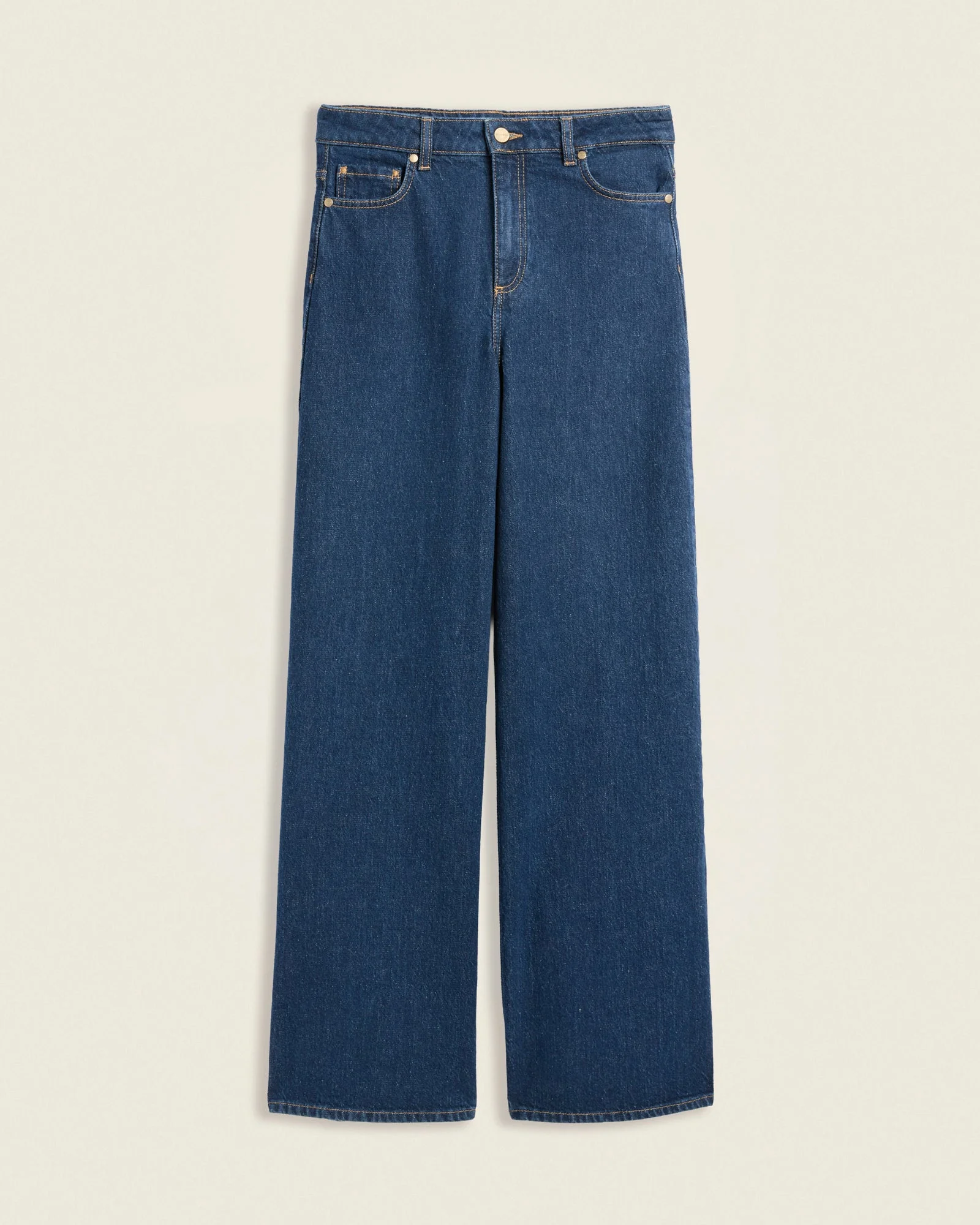 Wide-fit five-pocket jeans in stretch denim - 1