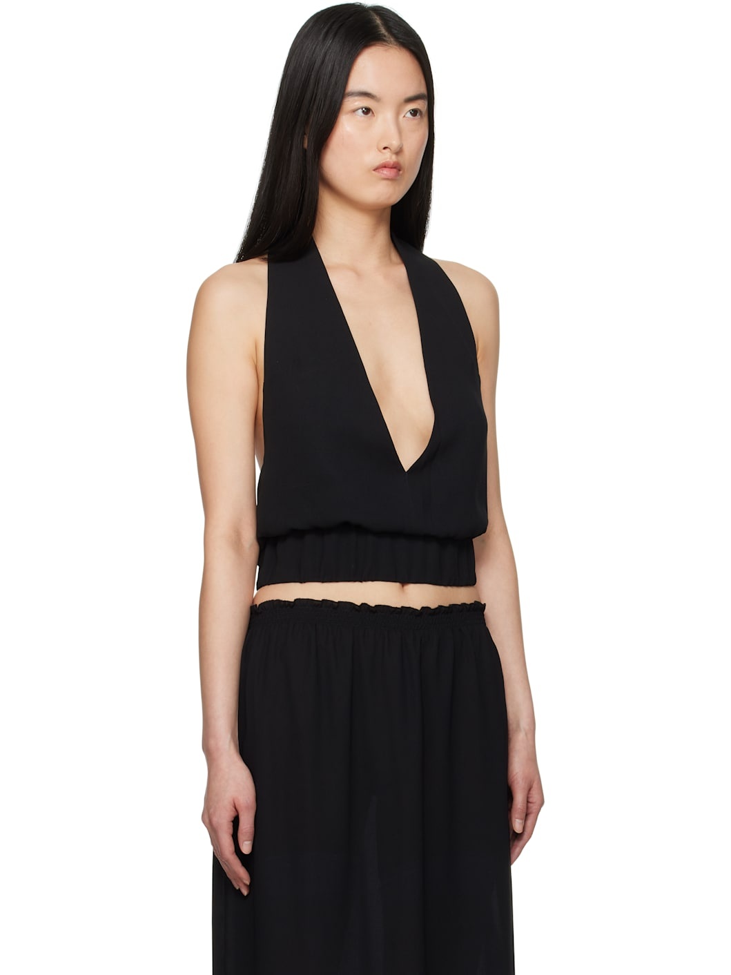 Black Halter Neck Top - 2