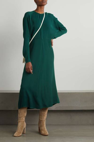 Victoria Beckham Crepe midi dress outlook