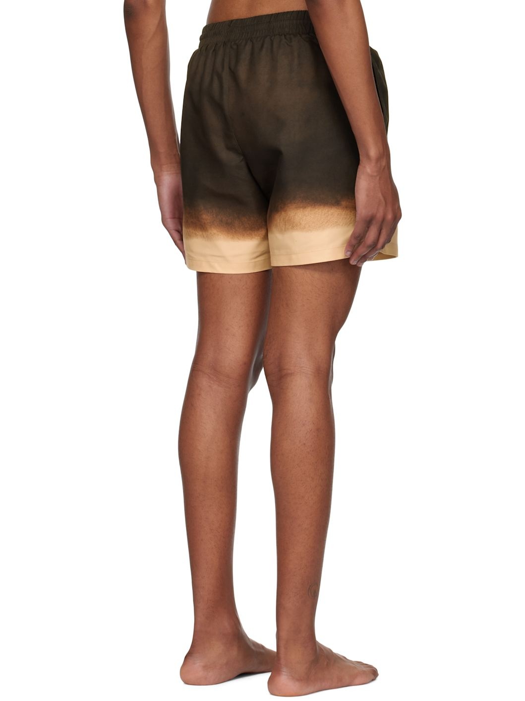 Brown Printed Swim Shorts - 3