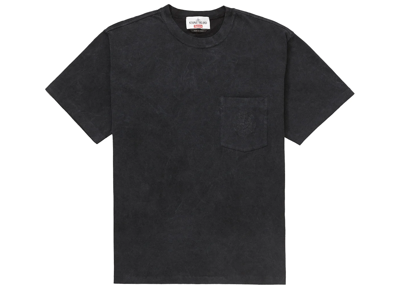 Supreme Stone Island Pocket Tee Black - 1