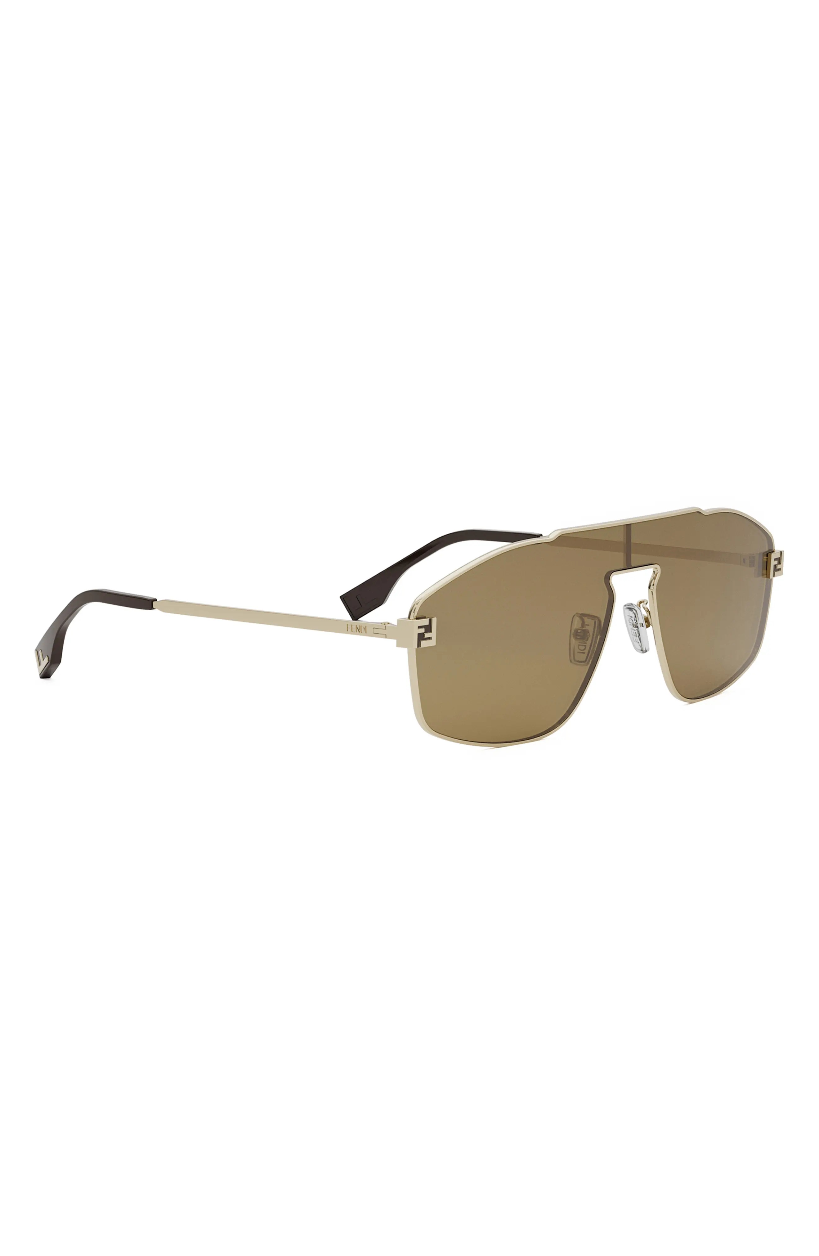 'Fendi Sky Mask Sunglasses in Gold /Brown - 6