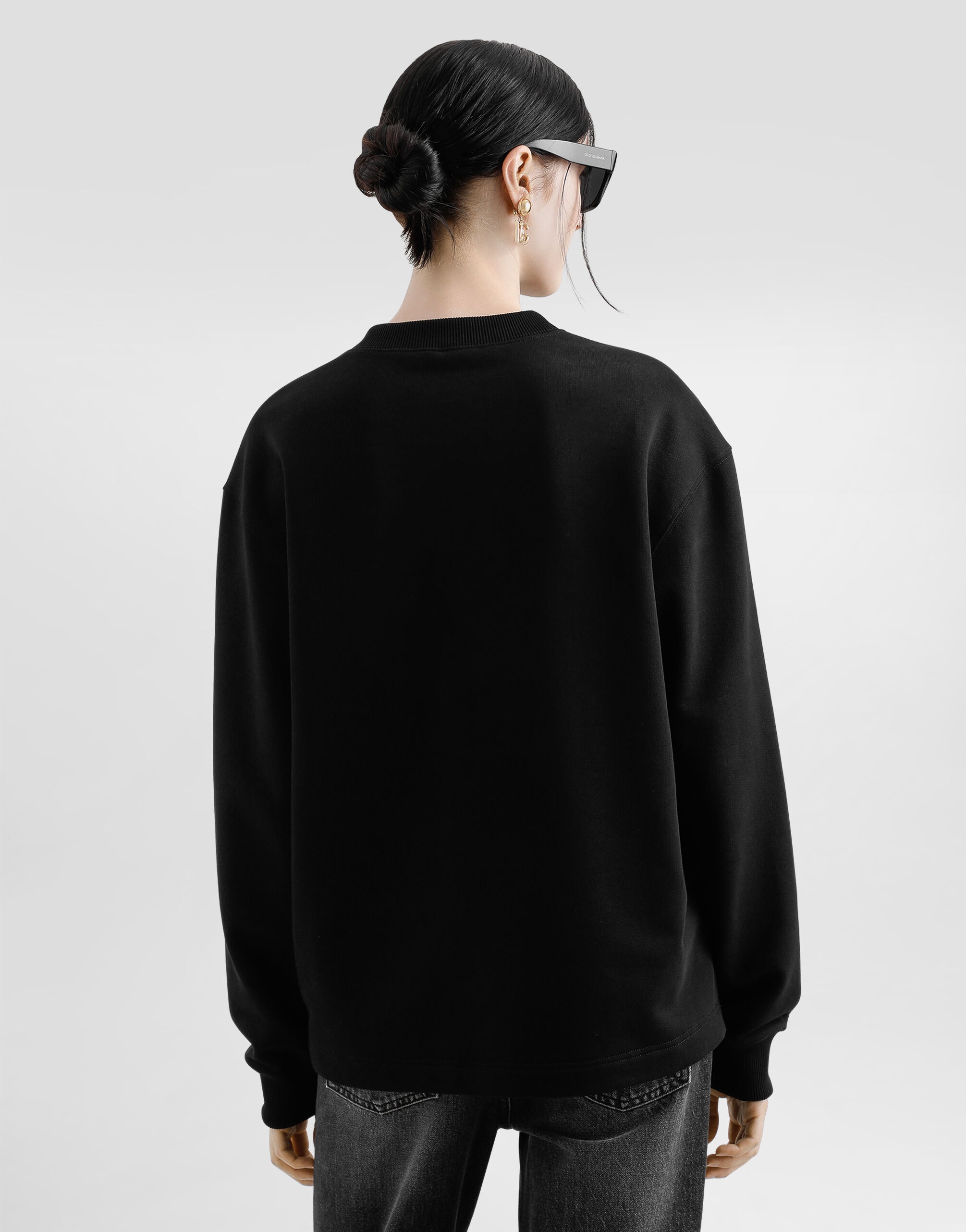 Jersey sweatshirt with DG embroidery - 5