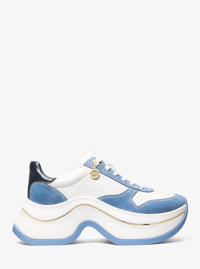 Arla Leather and Suede Trainer 1