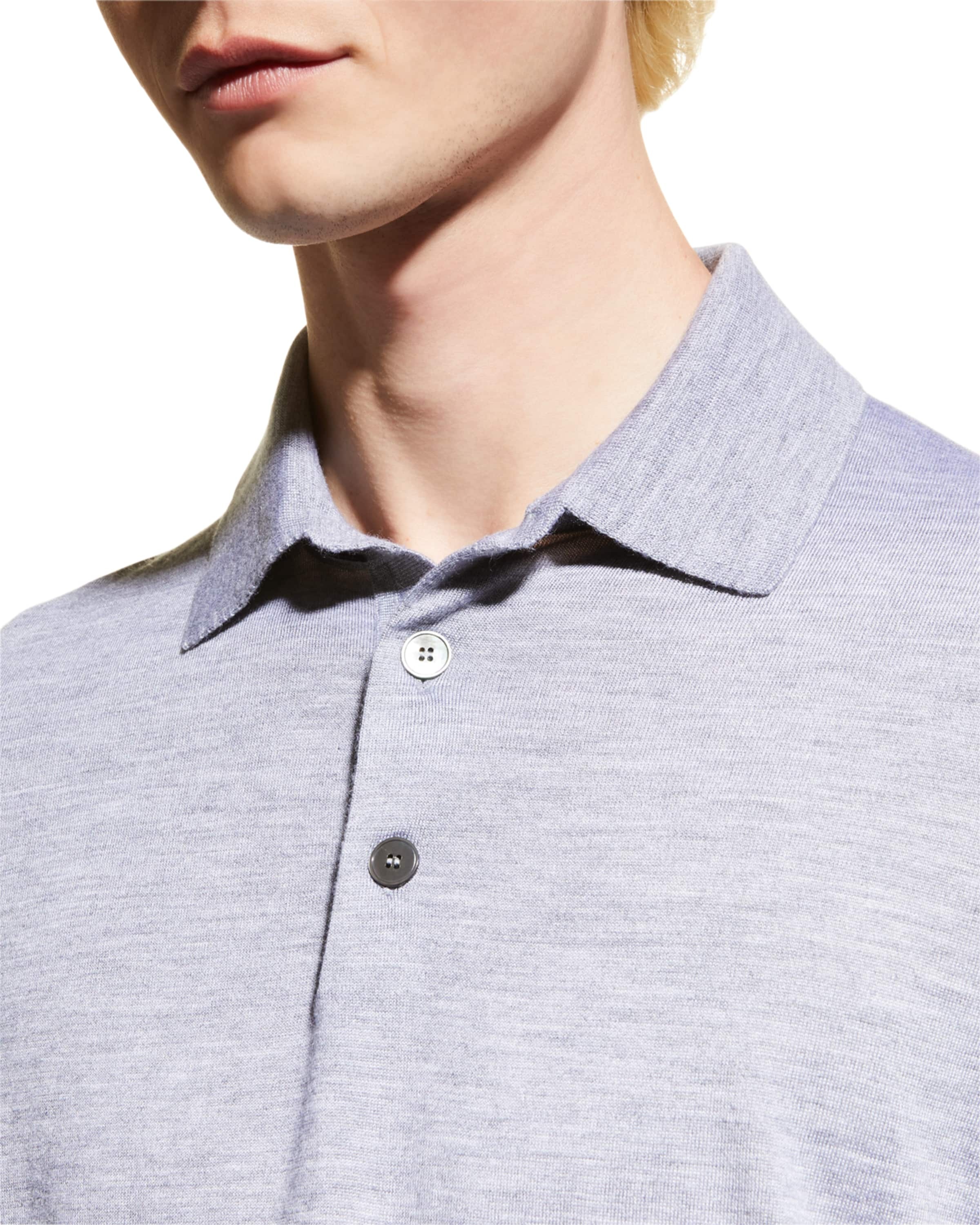 Men's Cashmere-Silk Polo Shirt - 6