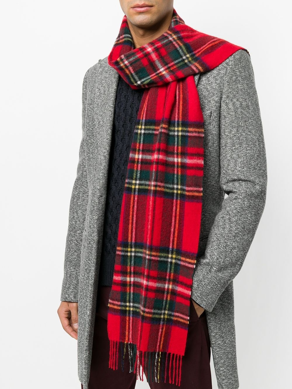 plaid scarf - 2