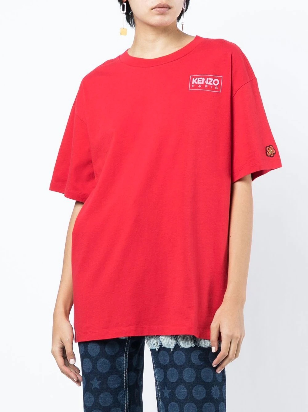 logo-print cotton T-shirt - 3