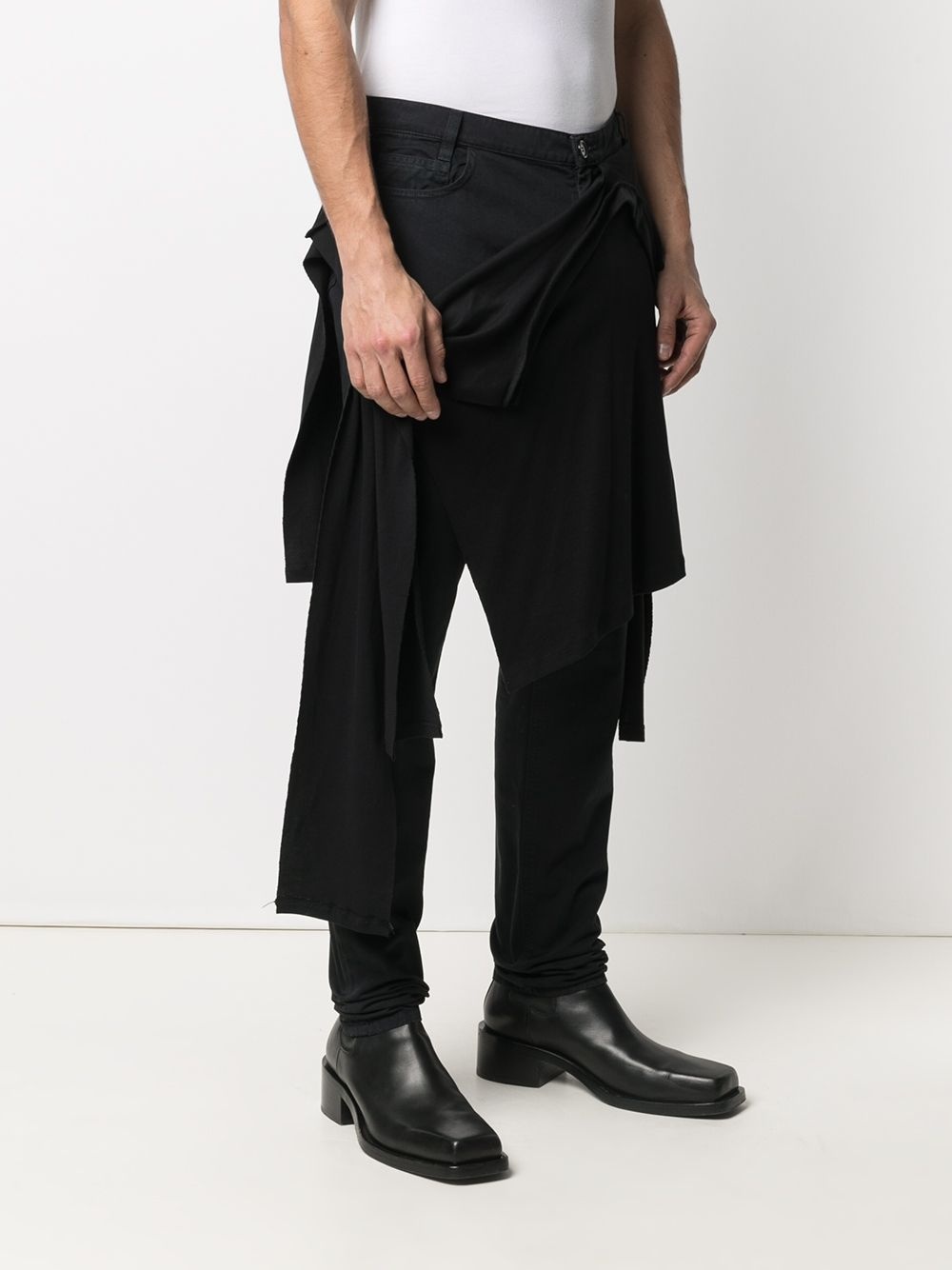 drape panelled chinos - 3