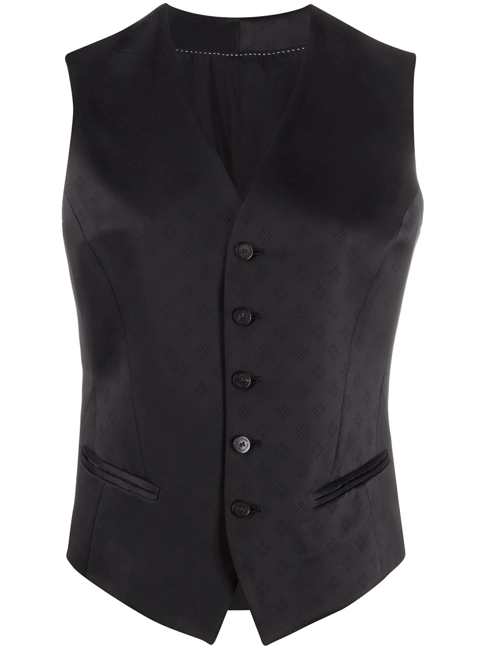 diamond patterned waistcoat - 1