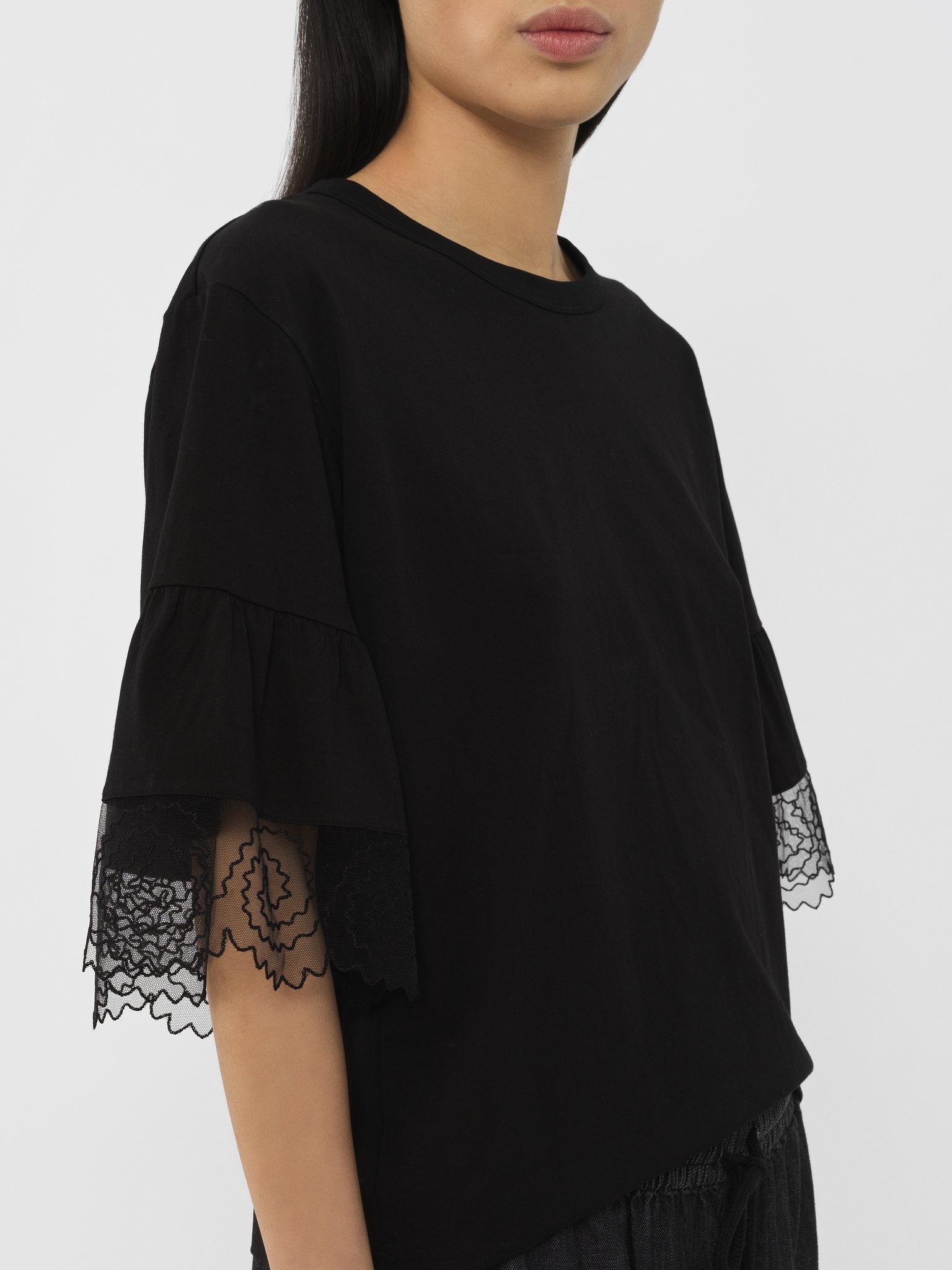 LACE-TRIM T-SHIRT - 2