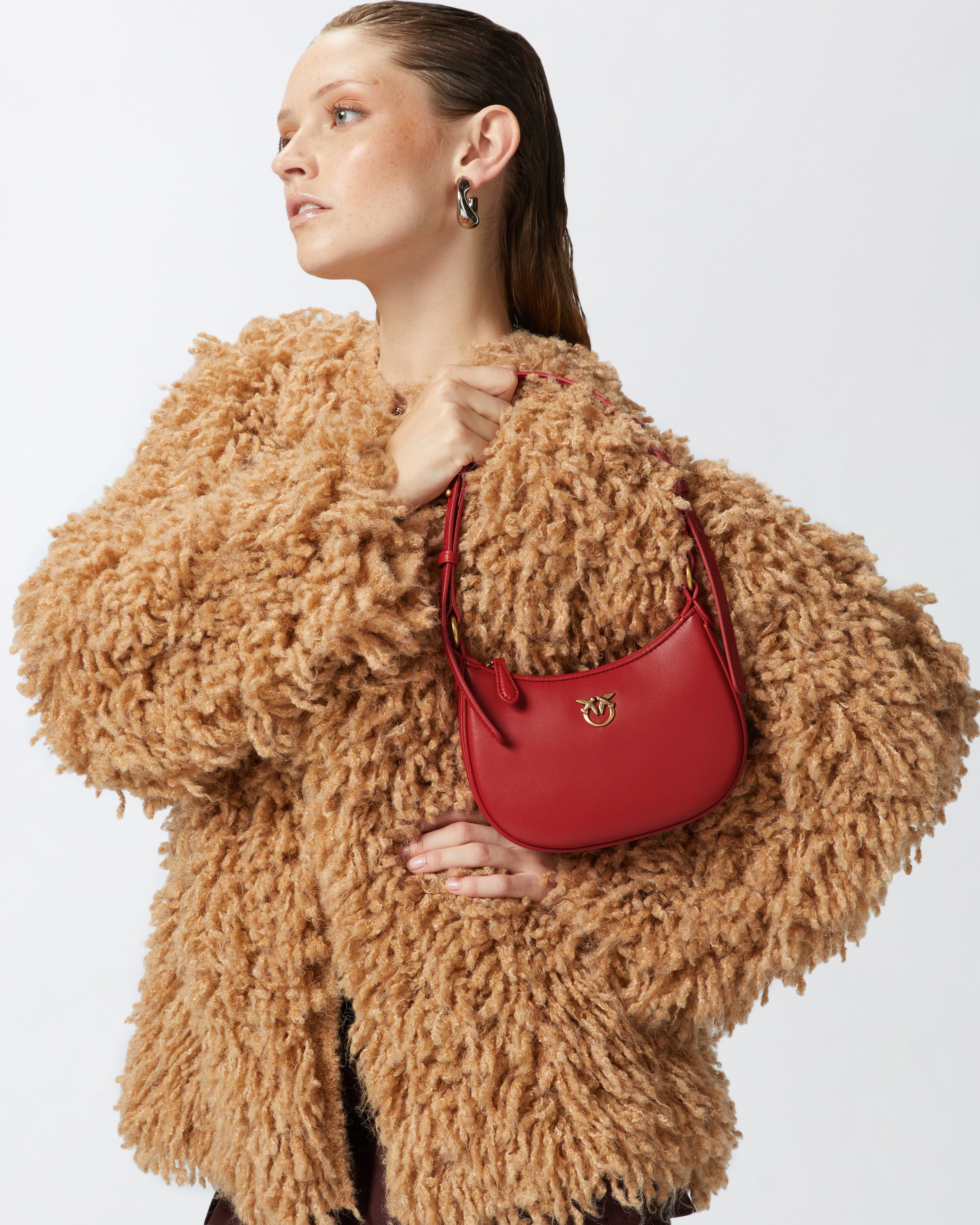 HALF MOON BABY LEATHER SHOULDER BAG - 5
