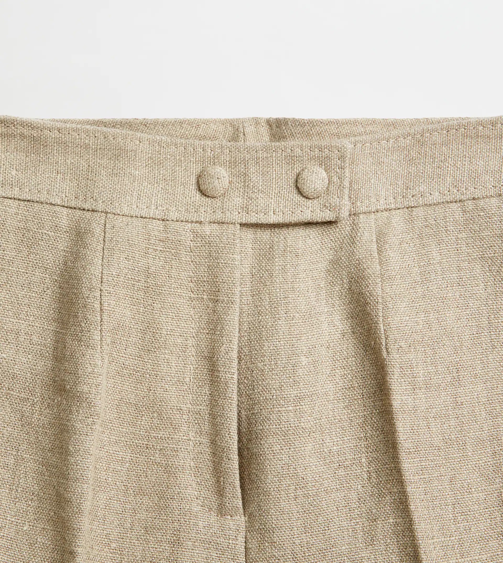 TRUMPET-SHAPED TROUSERS - BEIGE - 5