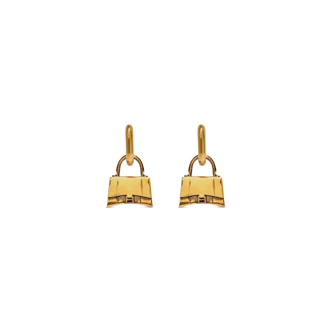 Women's Bag Earrings in Antique Gold - 1
