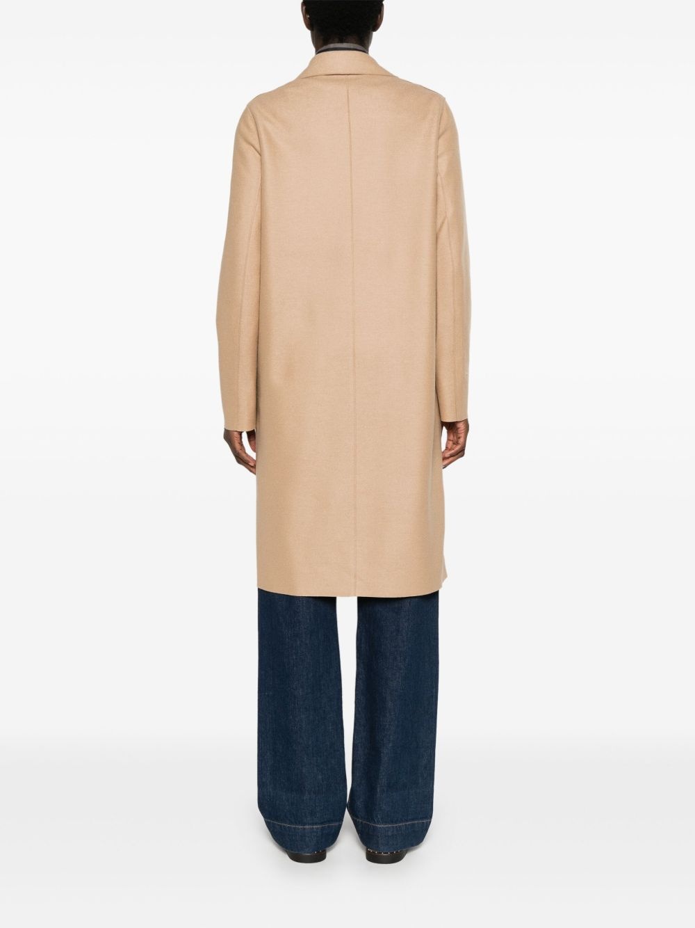 single-breasted wool coat - 4