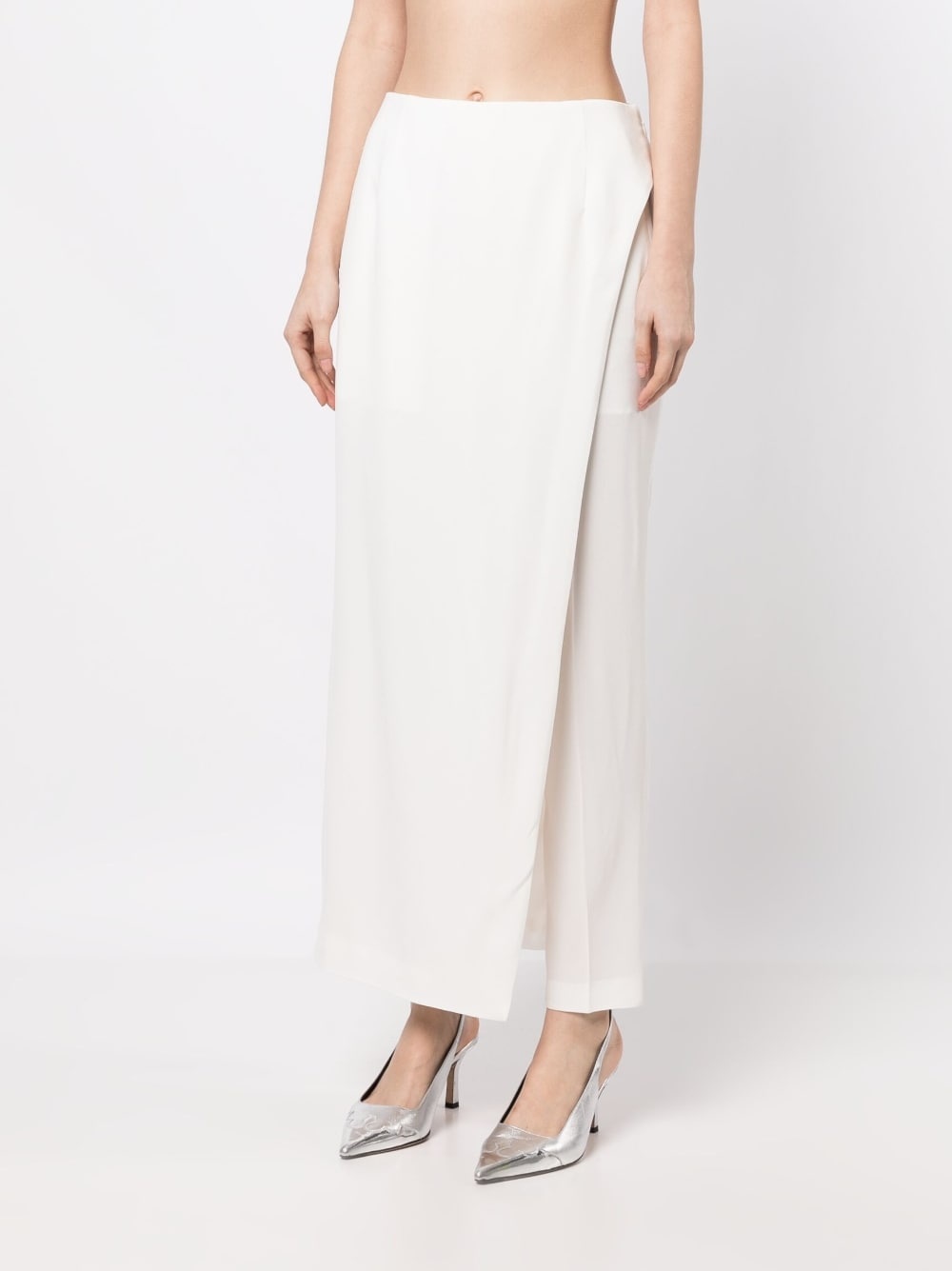 fitted-waistline long skirt - 3