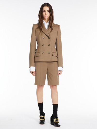 Max Mara OCRA Tailoring-inspired Bermuda shorts in cotton and viscose outlook