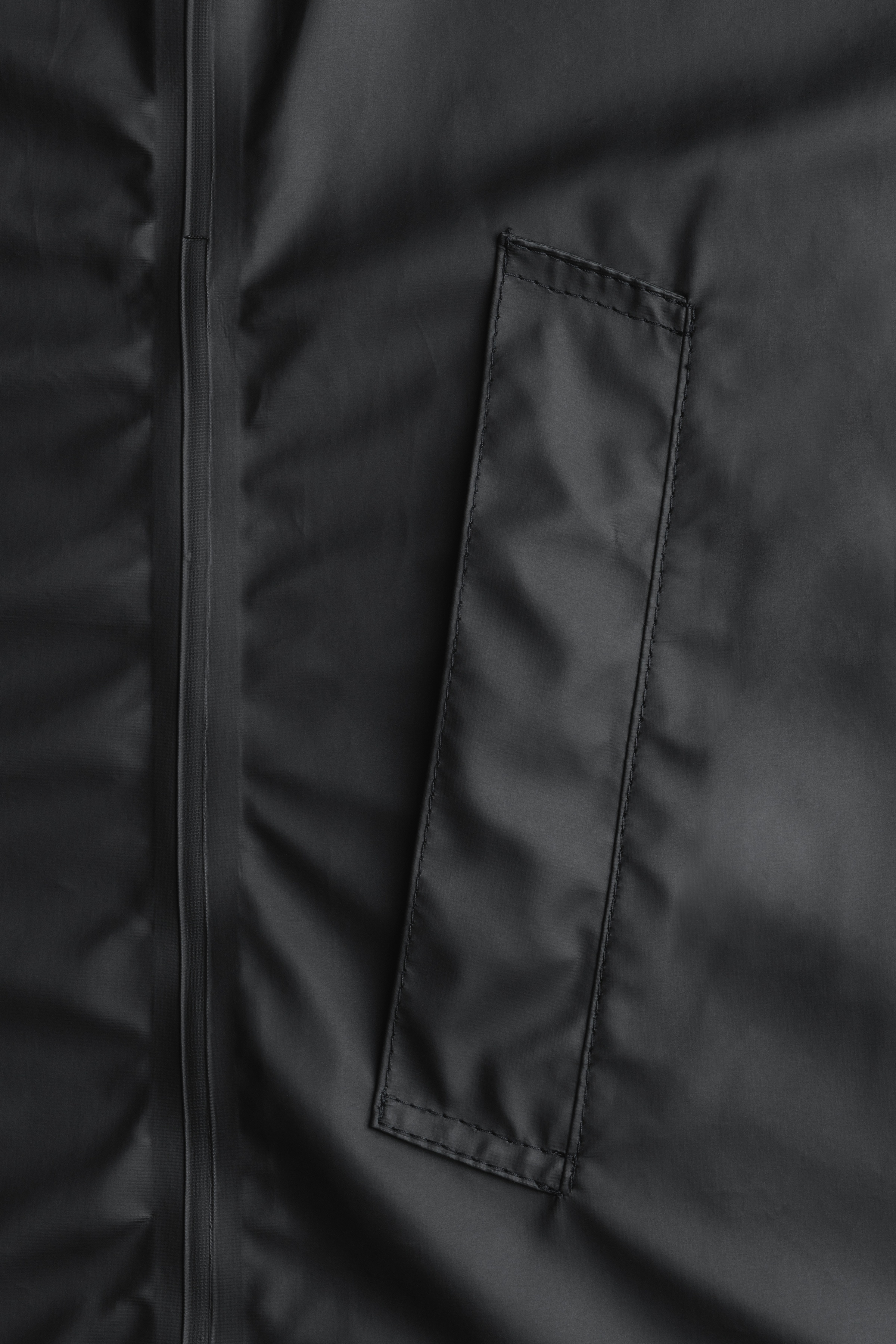 Stockholm Long Lightweight Zip Raincoat Black - 9