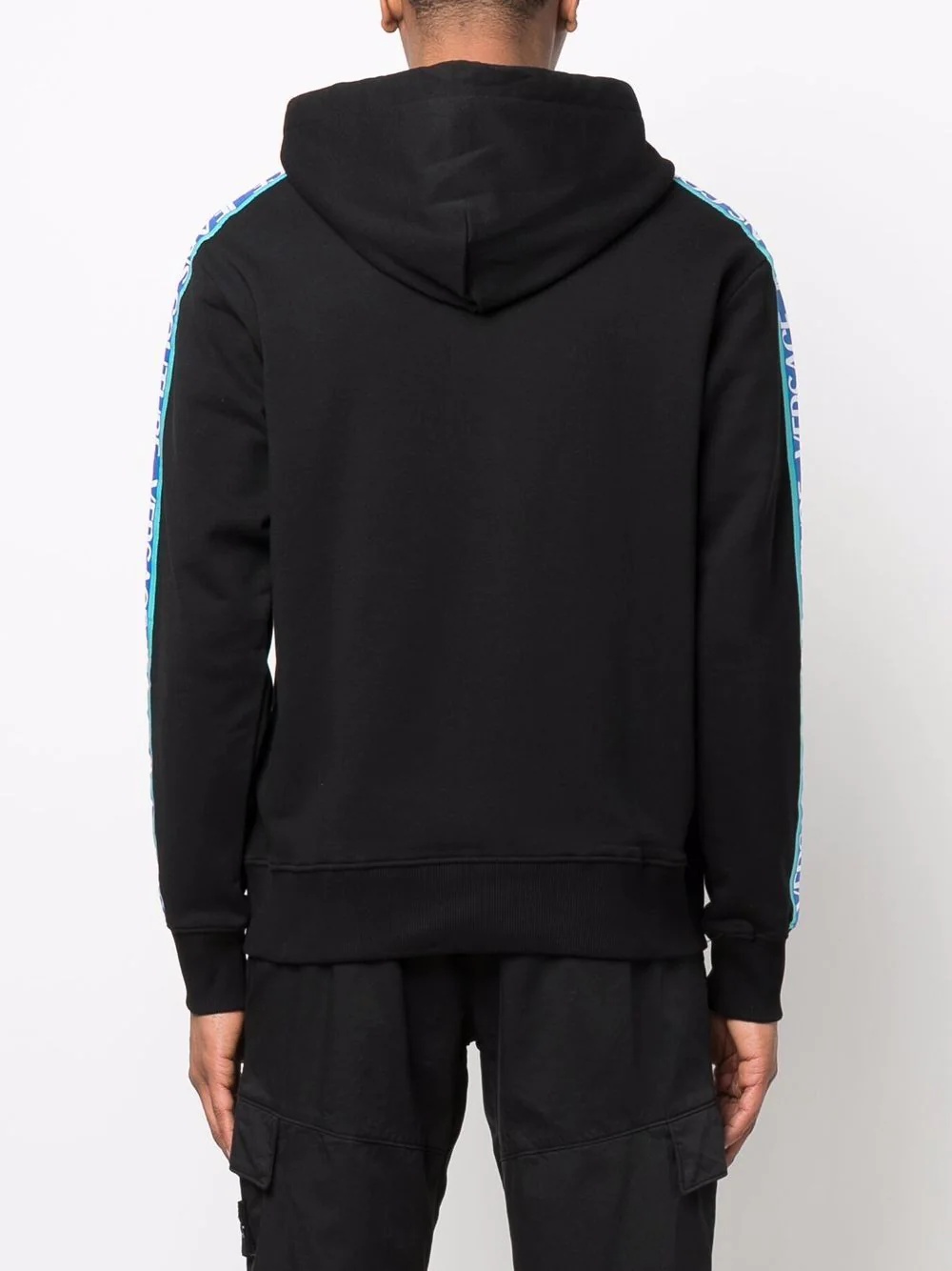 logo trim hooded sweatshirt - 4