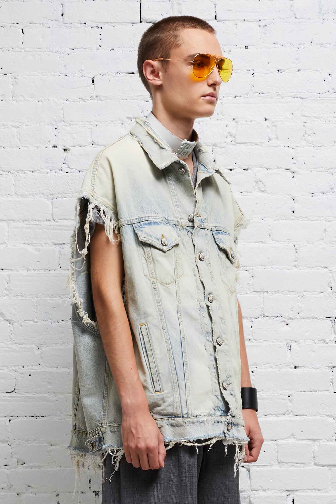 OVERSIZED TRUCKER VEST - DENNIS BLUE - 2