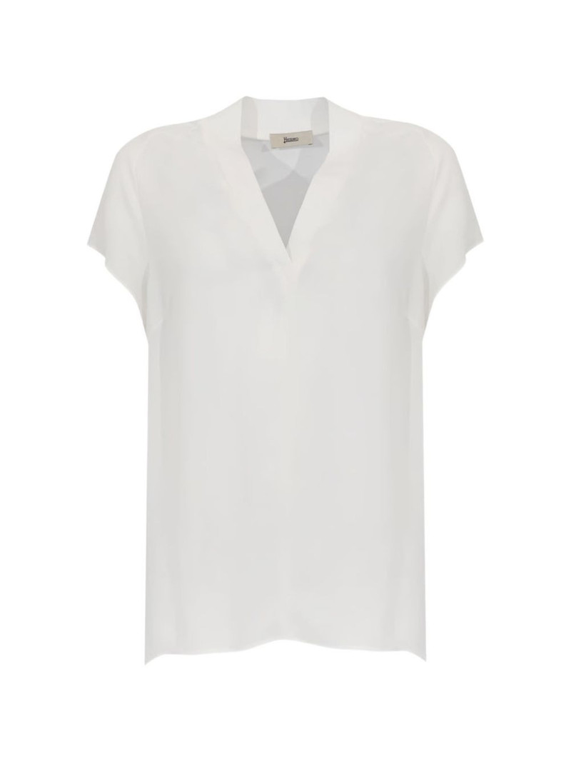 V-neck short-sleeve blouse 1