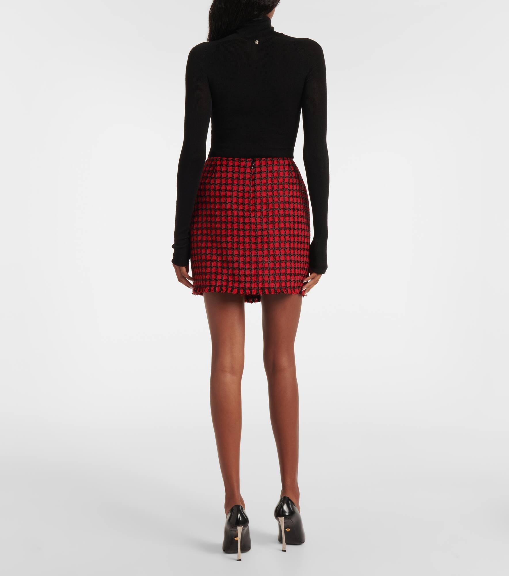 Checked tweed miniskirt - 3