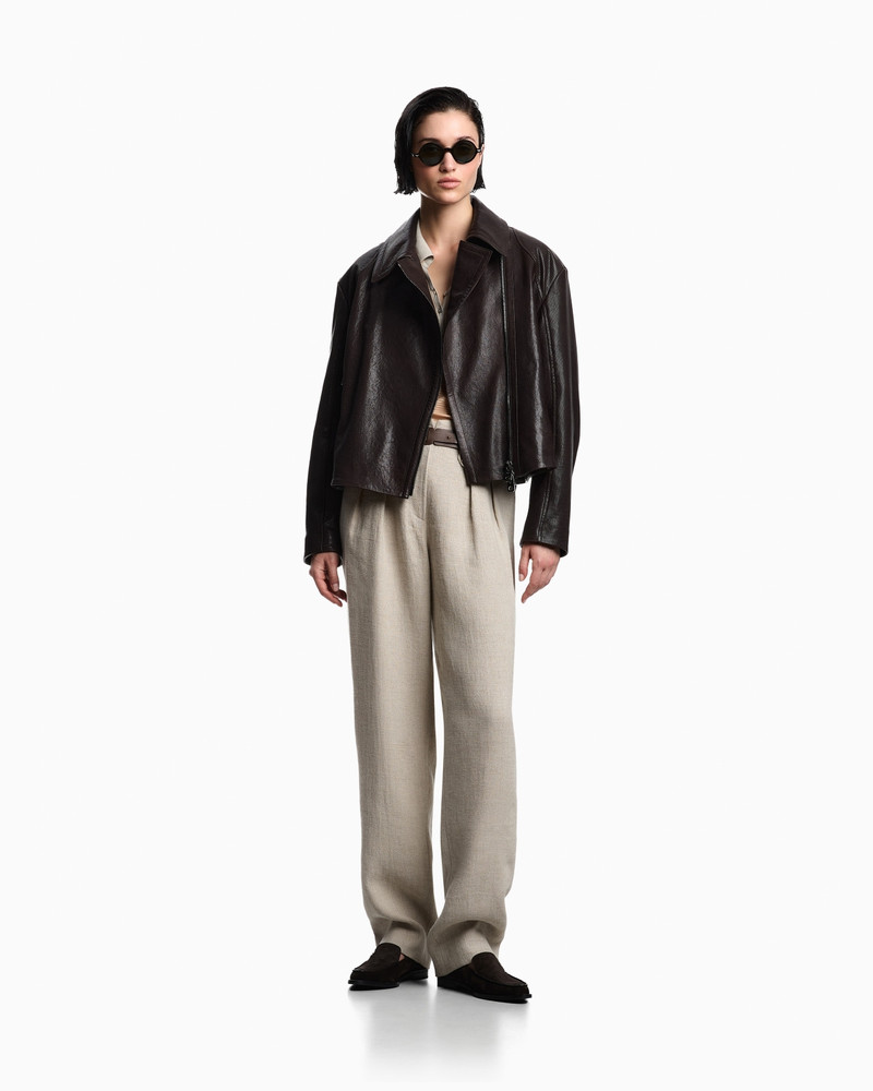 ASV OVERSIZED BIKER JACKET IN VEGETABLE-TANNED NAPPA LAMBSKIN 2