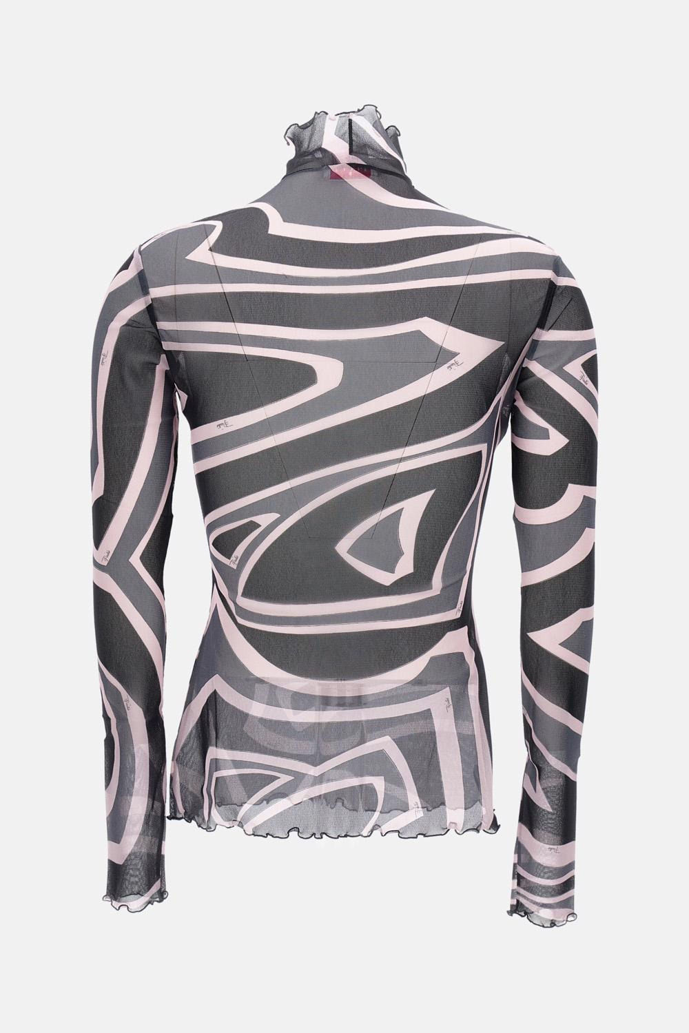 LONG SLEEVE TULLE TOP - 2