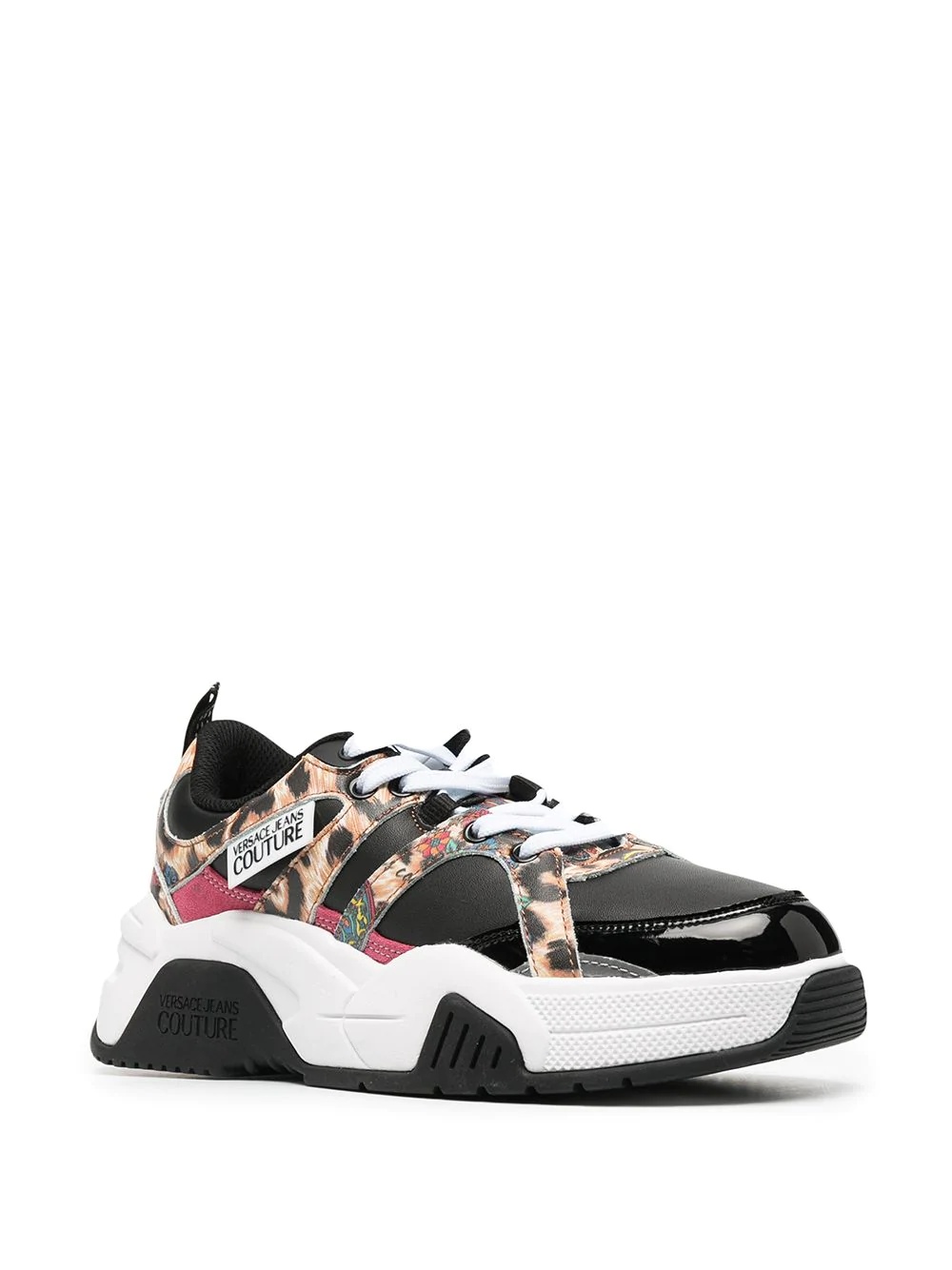 leopard print details sneakers  - 2