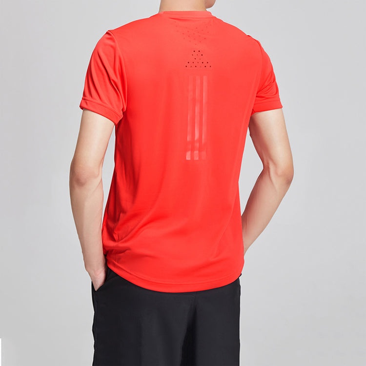 adidas Running Training Sports Round Neck Short Sleeve Red EI6397 - 3