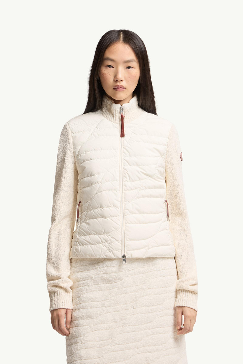 Cotton Blend Padded Zip-Up Cardigan 4