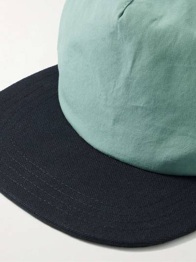 A.P.C. Logo-Embroidered Cotton-Poplin and Canvas Baseball Cap outlook