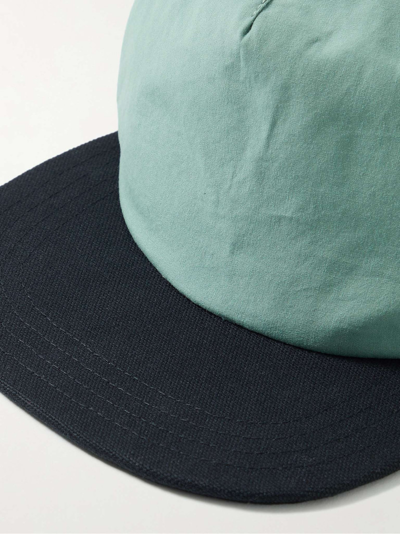 A.P.C. Logo-Embroidered Cotton-Poplin 및 캔버스 야구 모자 outlook