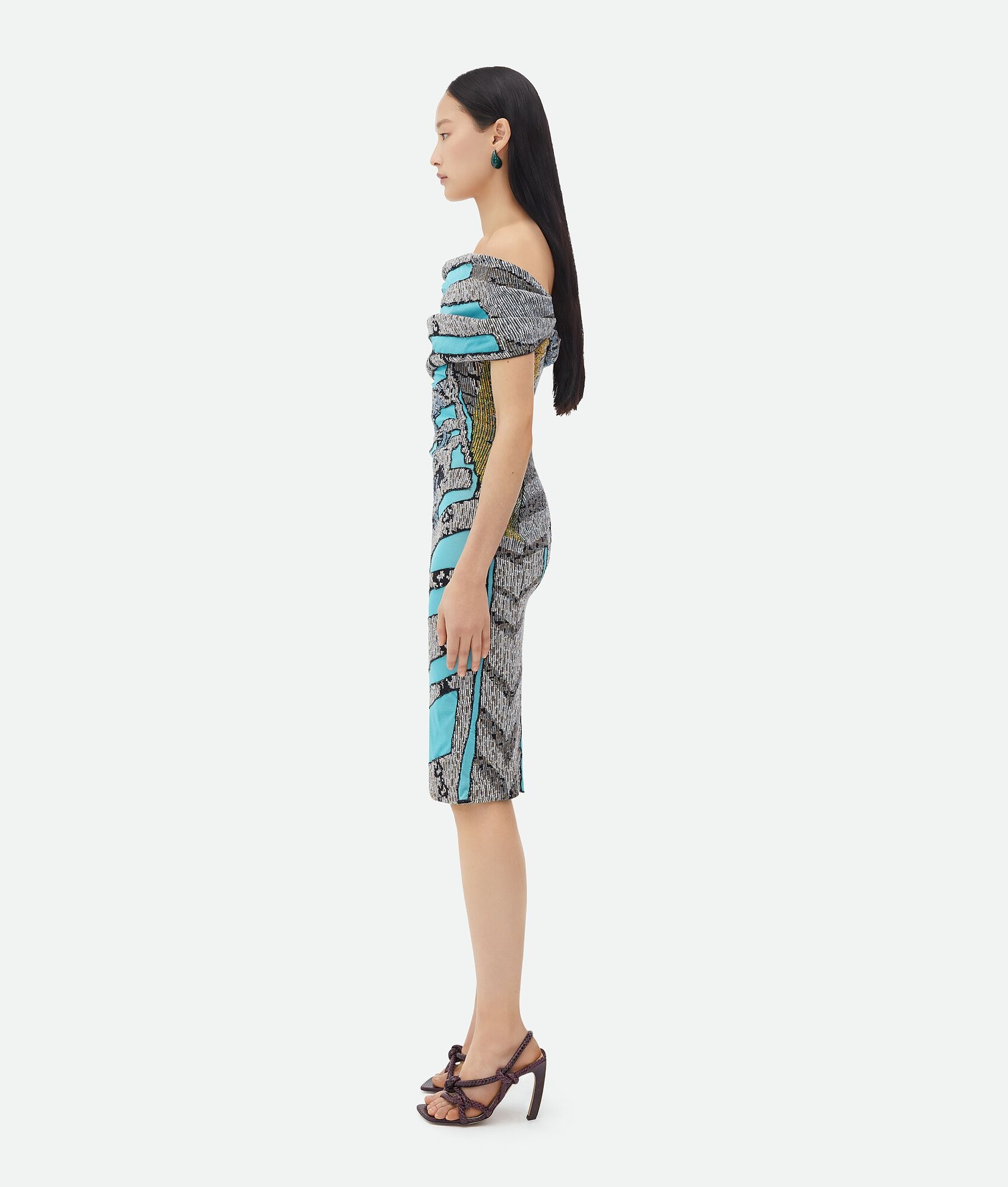 Graphic Viscose Jacquard Midi Skirt - 2