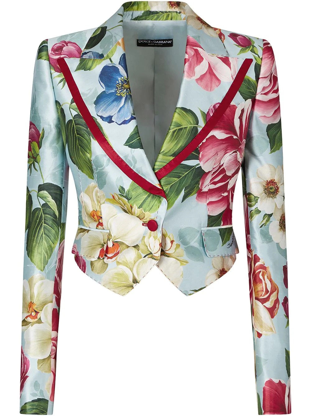 floral-print Spencer jacket - 1