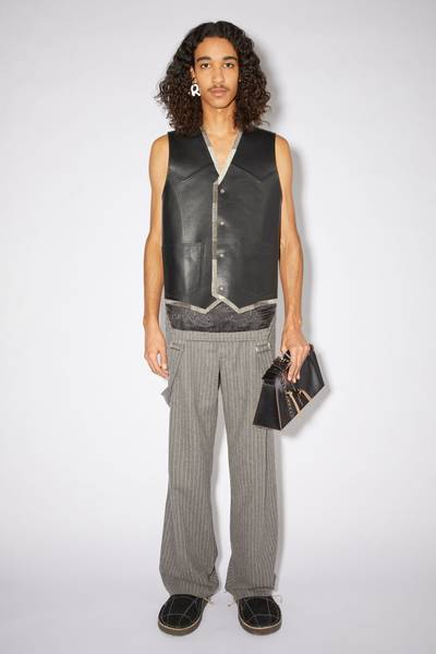 Acne Studios Leather vest - Black/brown outlook