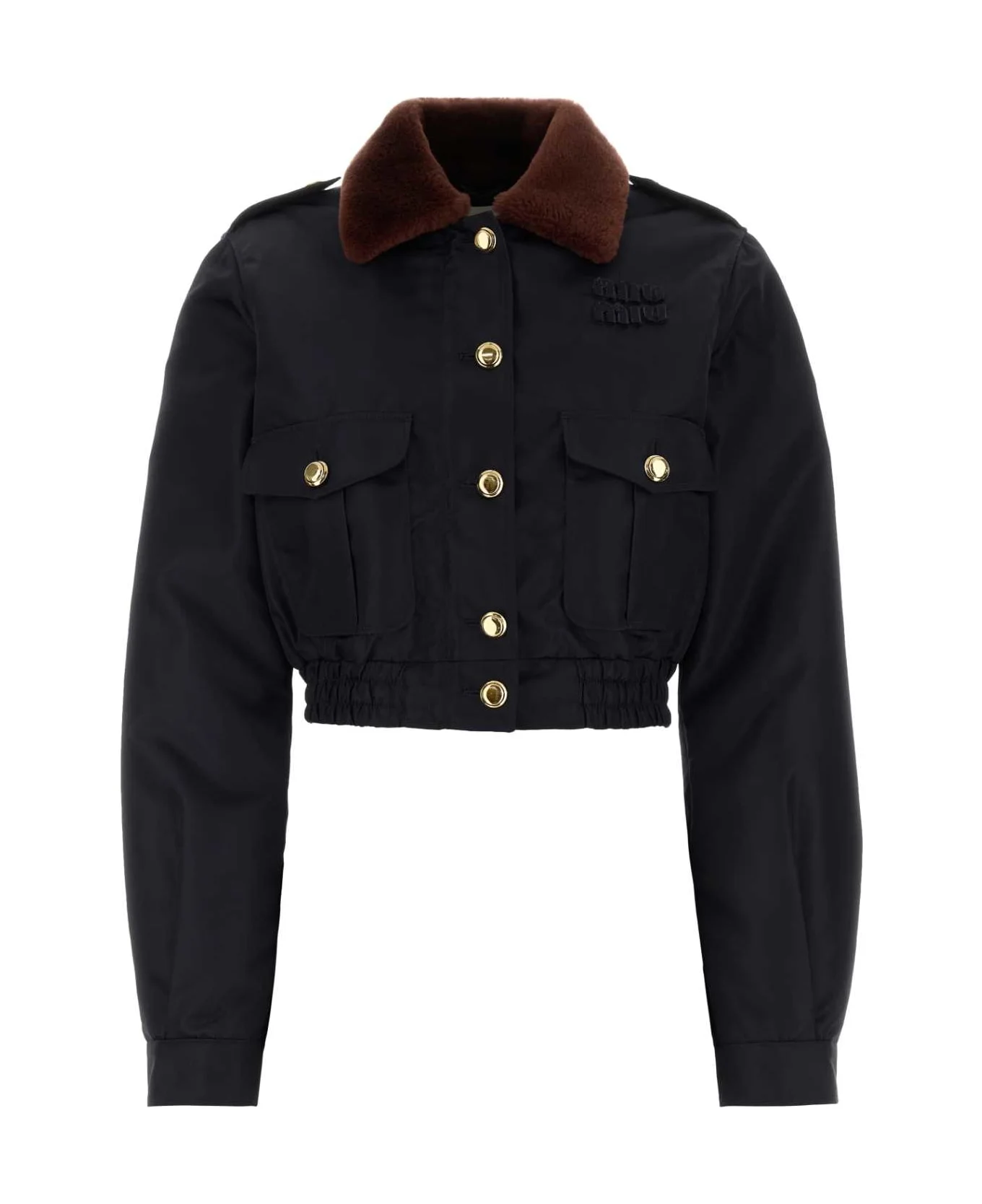 Navy Blue Nylon Jacket - 1