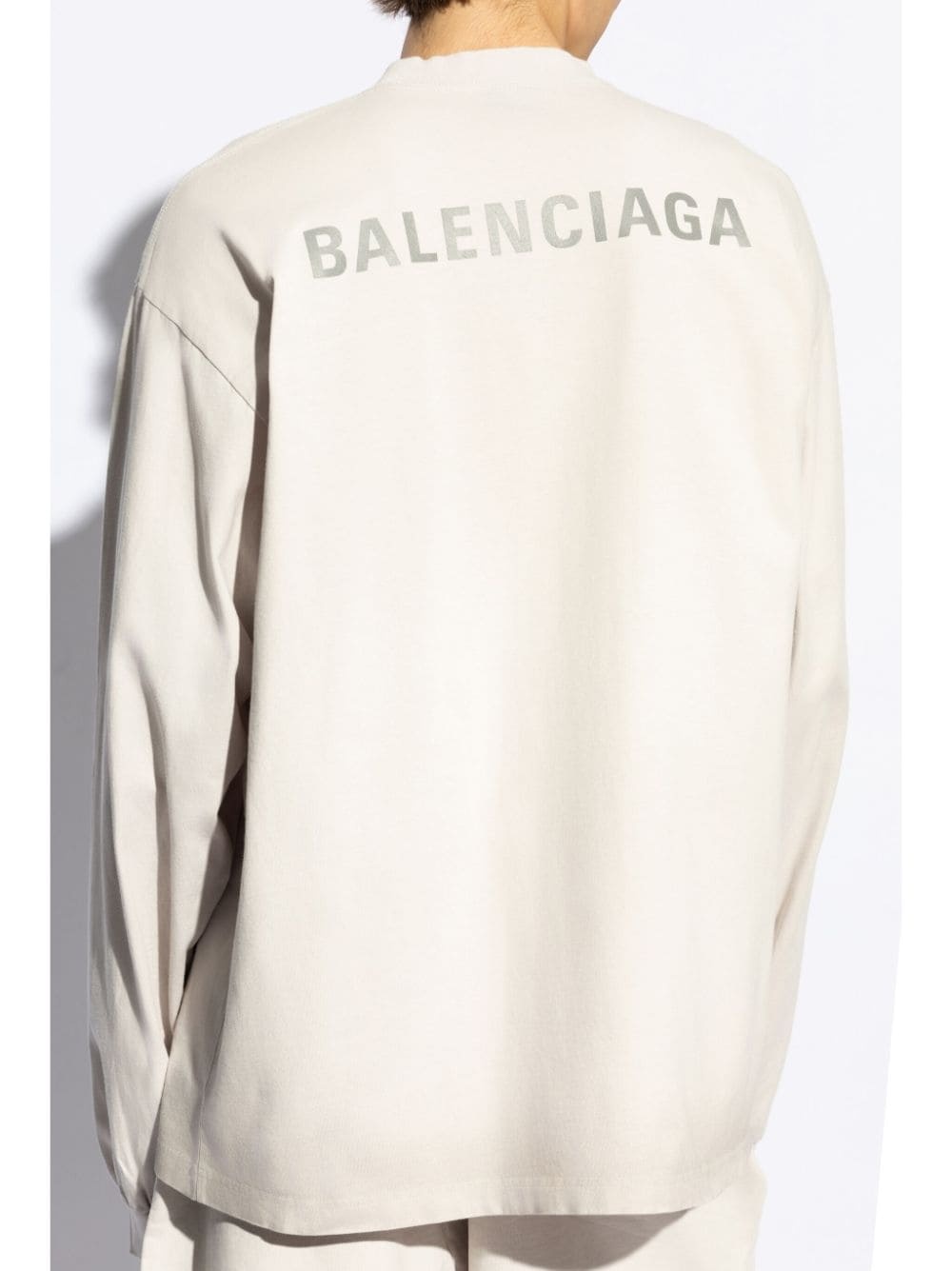 logo-print cotton sweatshirt - 4