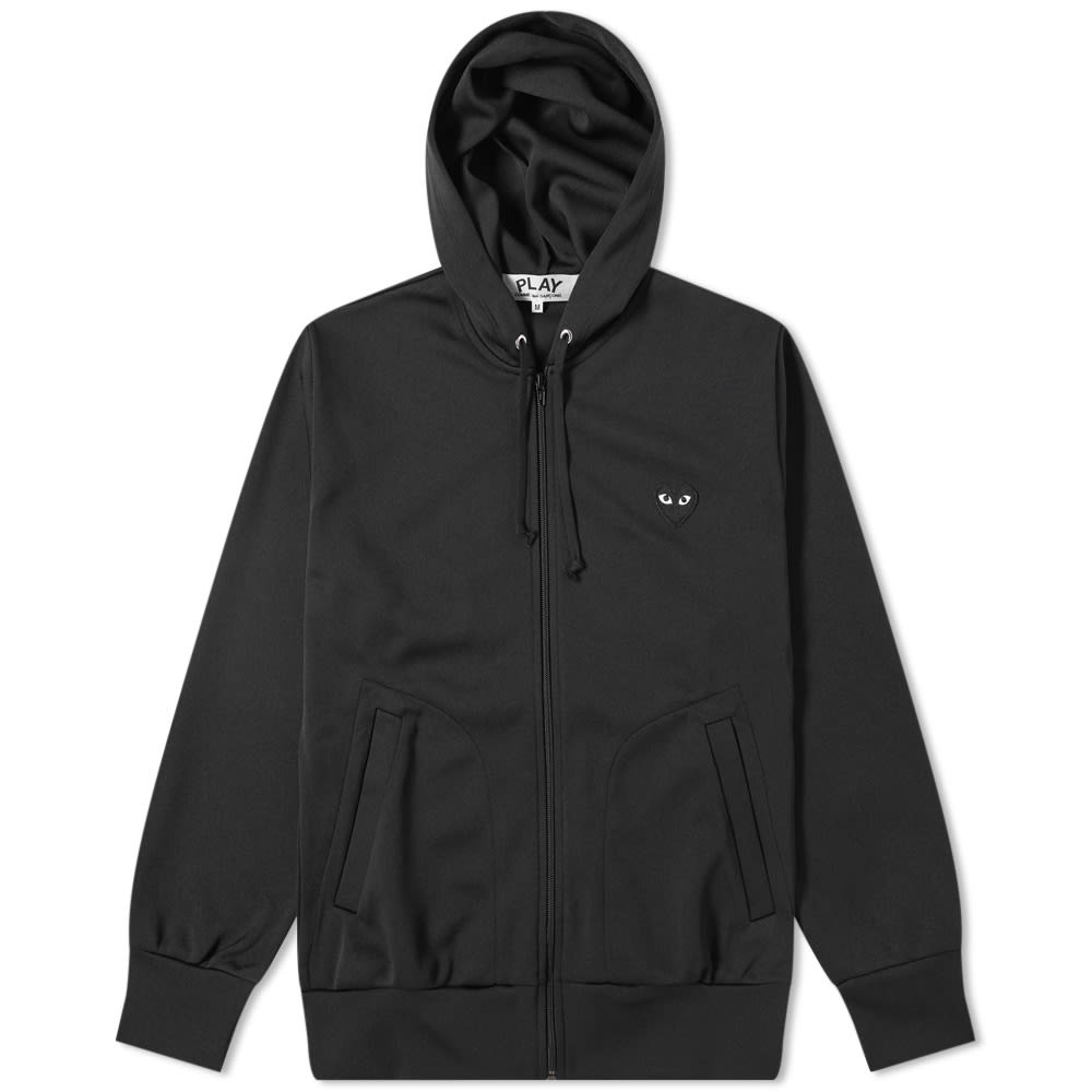 Comme des Garcons Play Black Heart Full Zip Back Print Hoody - 1