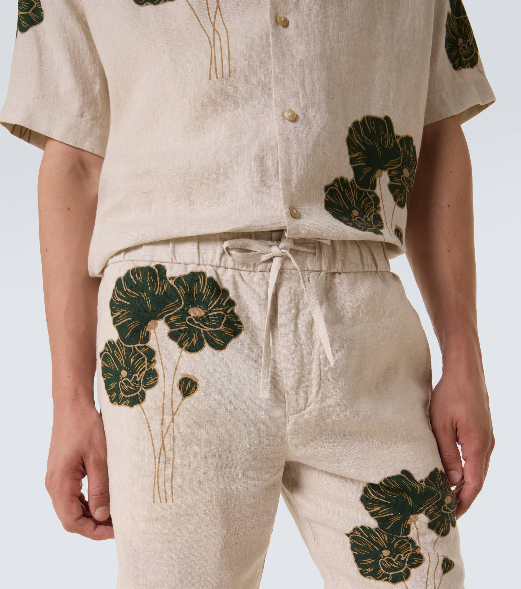 Felipe floral linen Bermuda shorts - 5