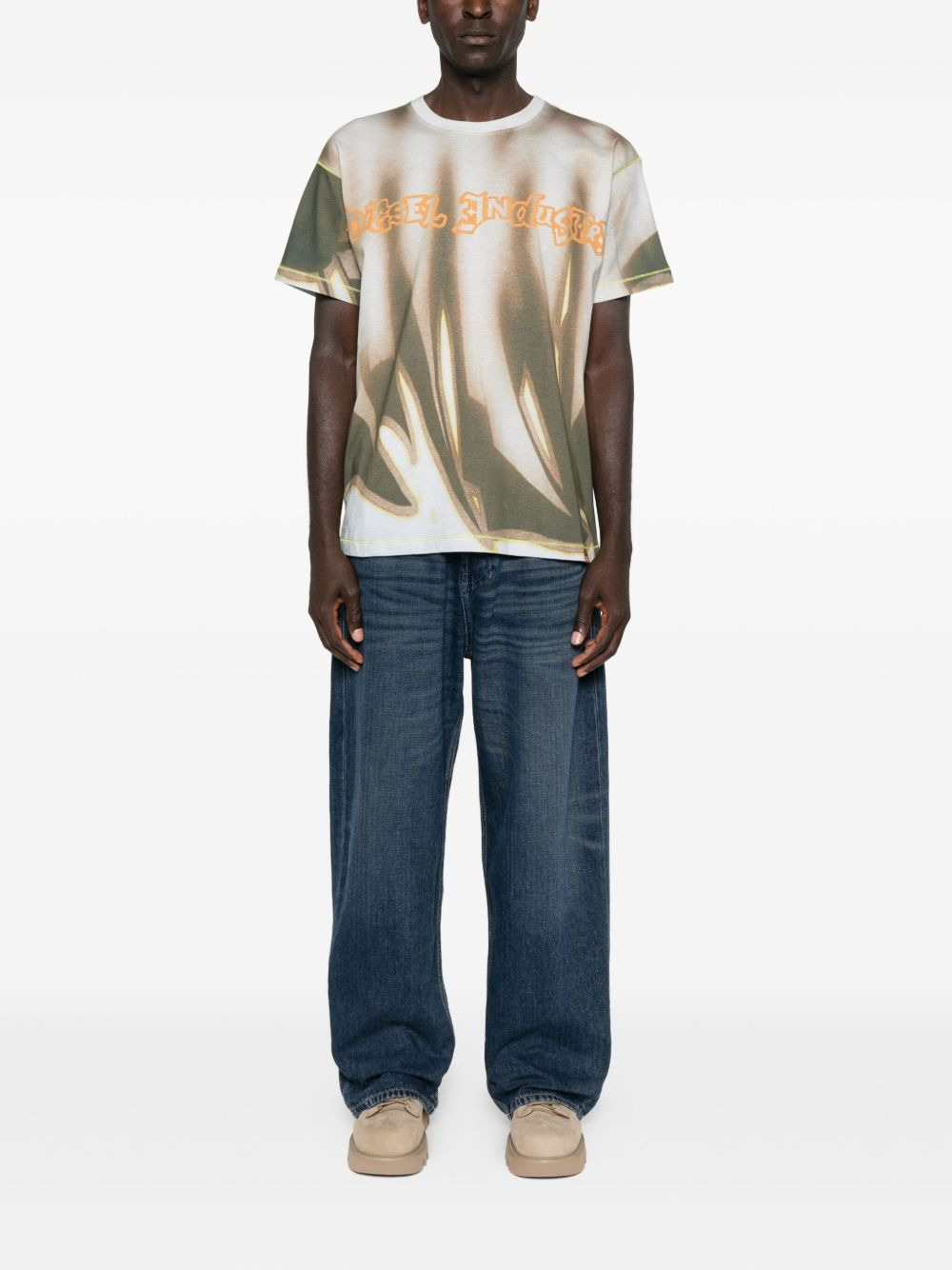 flame-print graphic T-shirt - 2