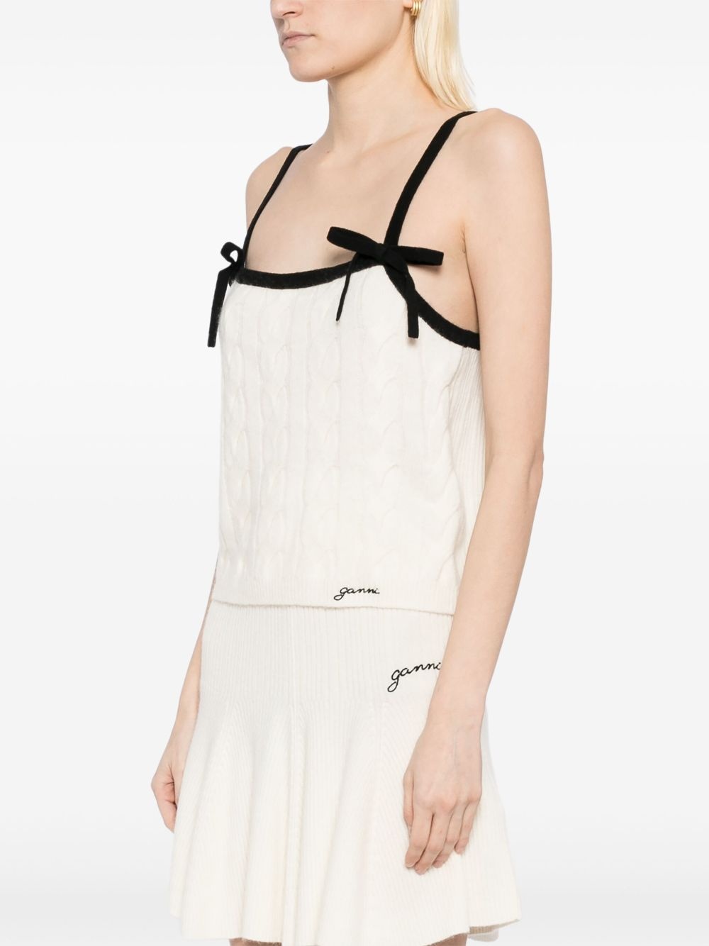 bow detailing vest - 3