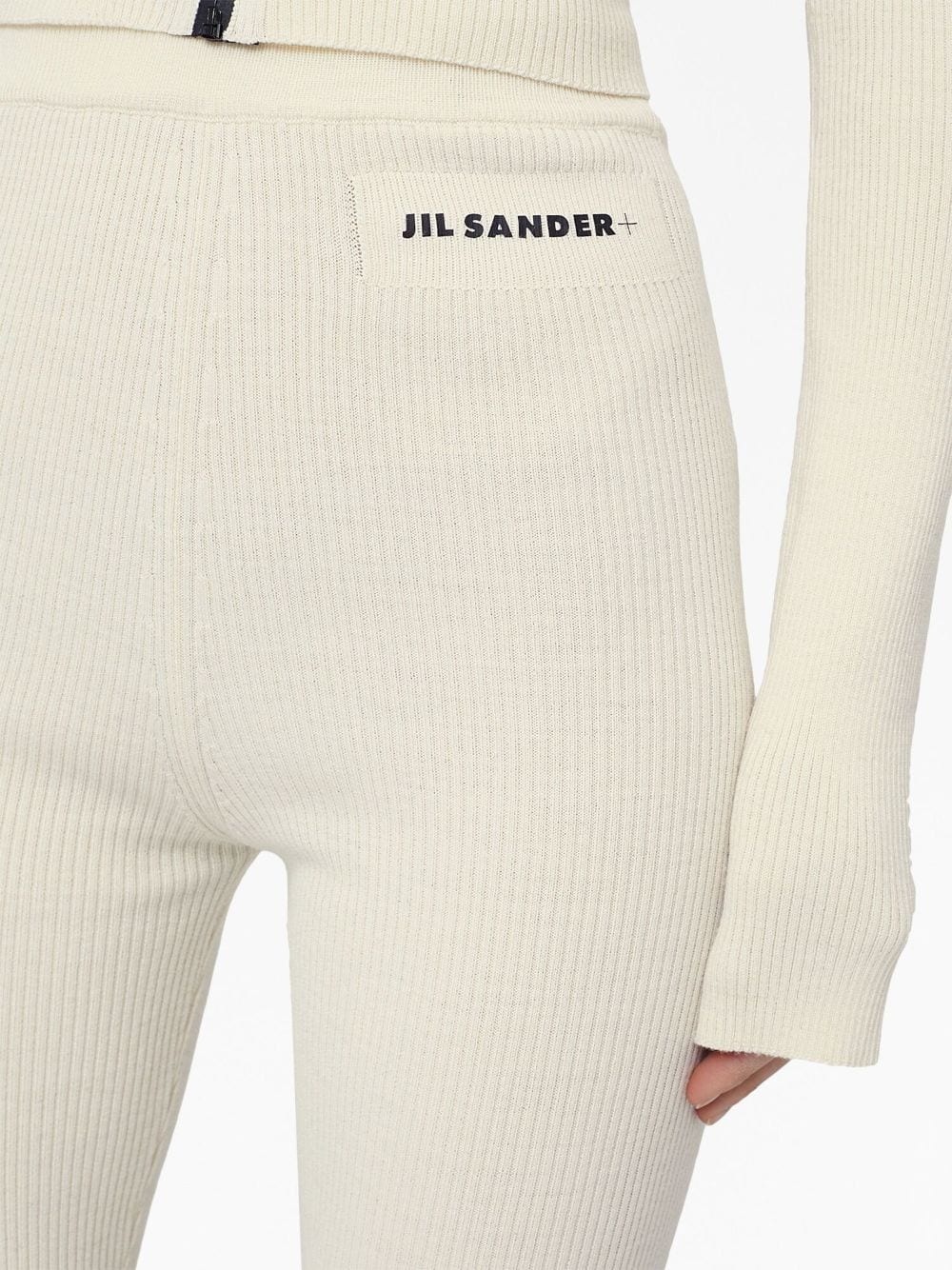 logo-patch knitted leggings - 5