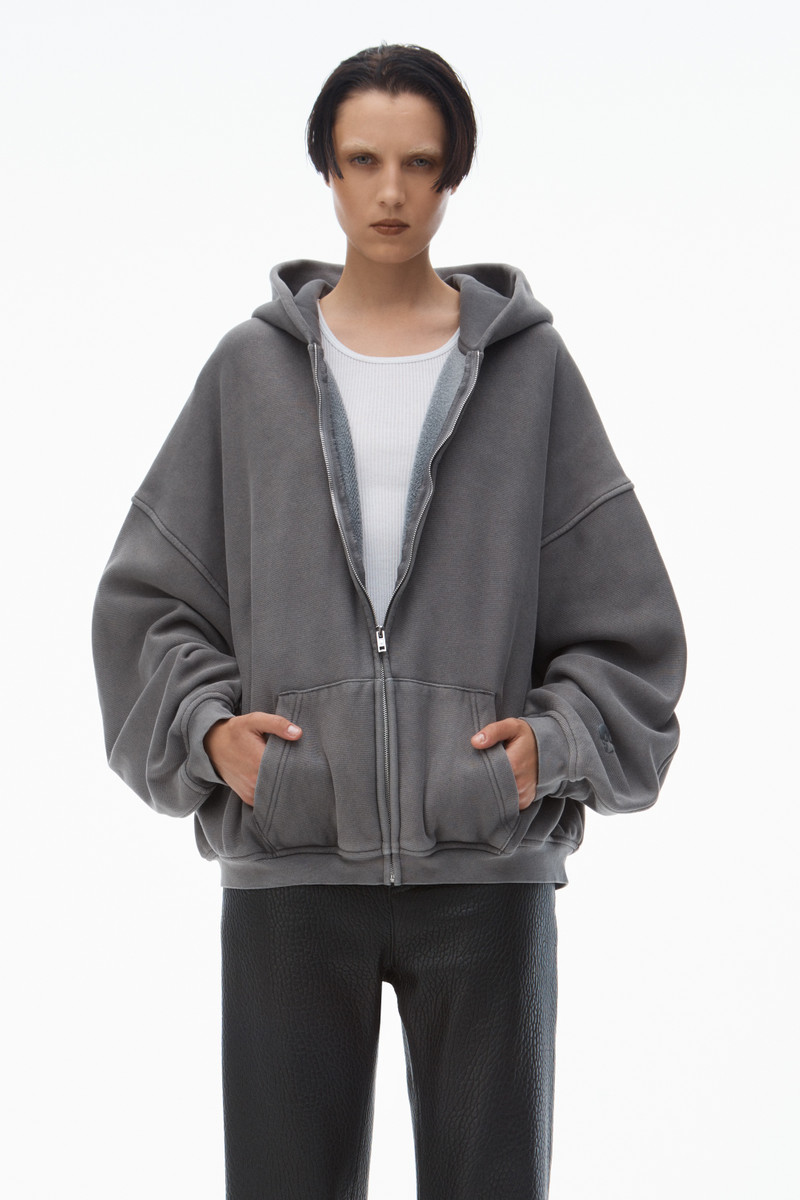 oversize star logo-print zip-up hoodie 2