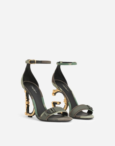 Dolce & Gabbana Baroque DG sandals in camouflage patchwork outlook