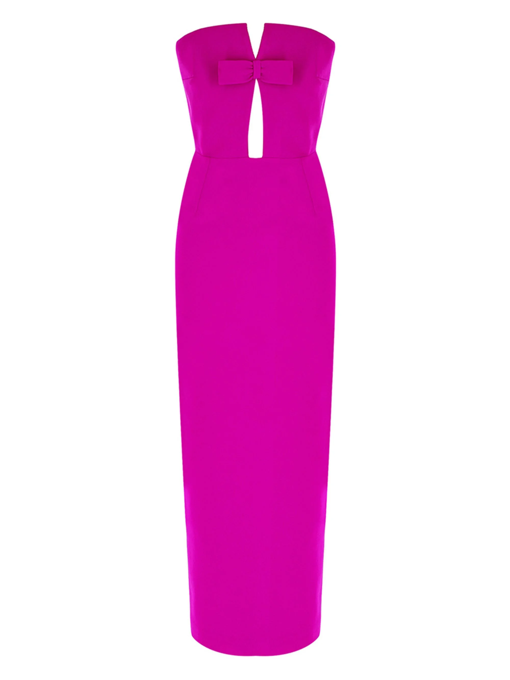 Women's Holly Crepe Strapless Maxi Dress - Powder Room Pink - 1