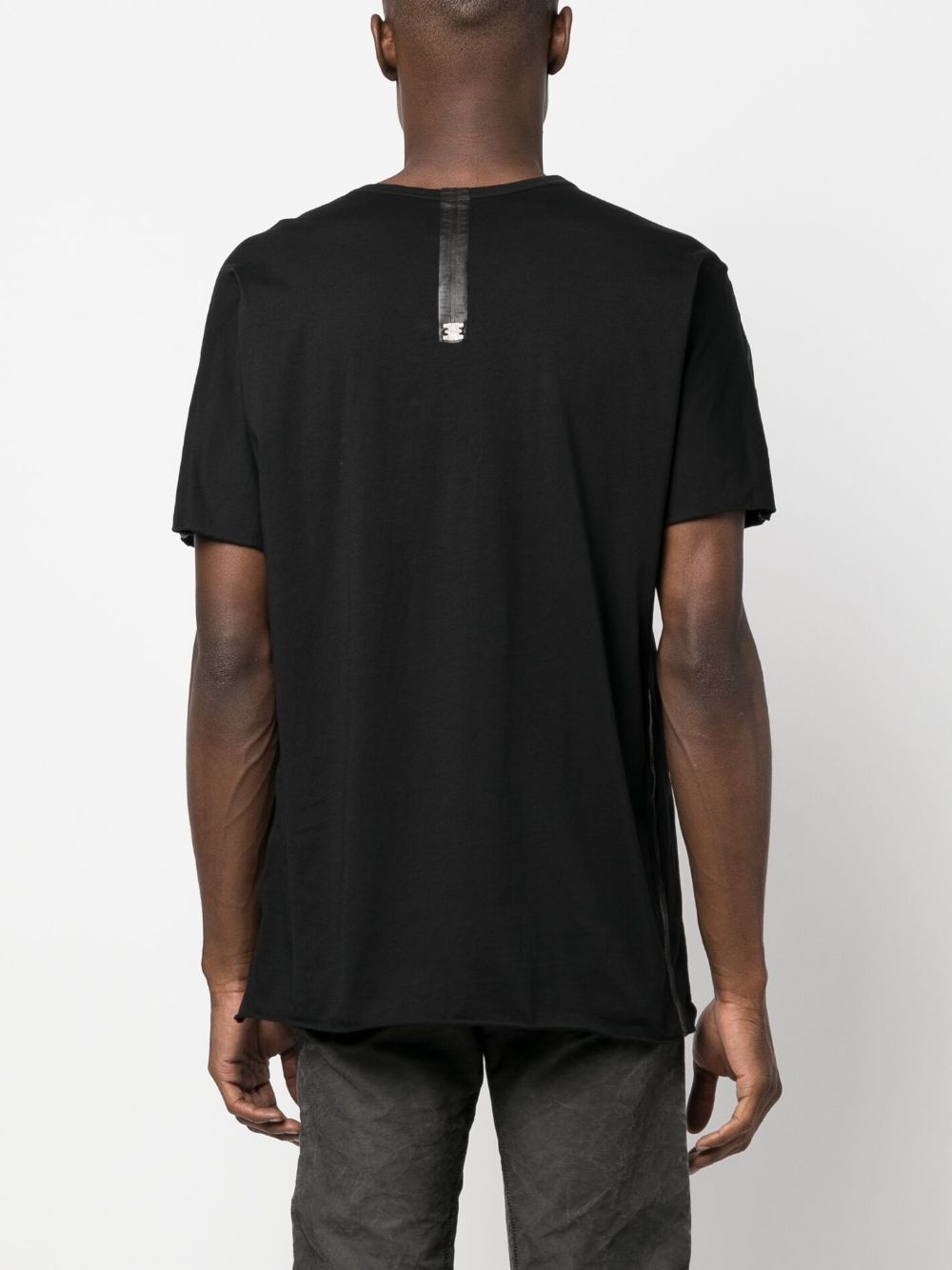Mister leather-straps cotton T-shirt - 4