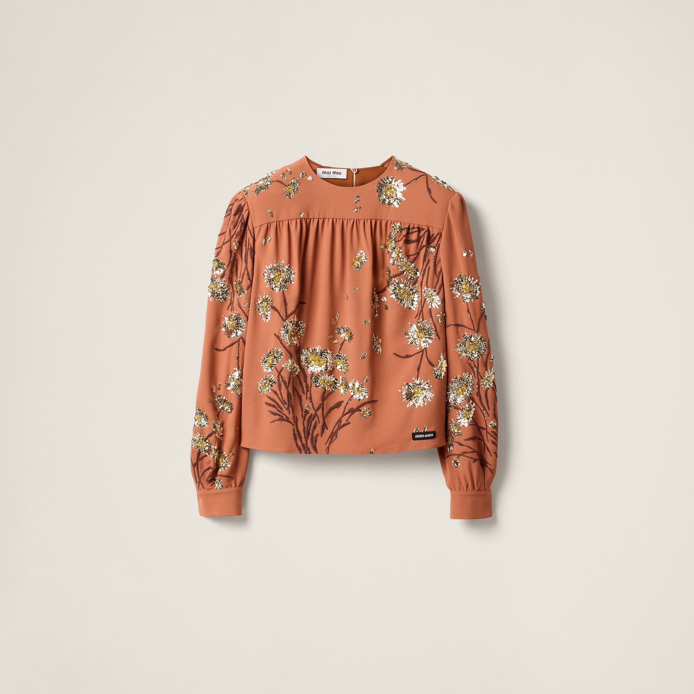 Embroidered sablé top - 1