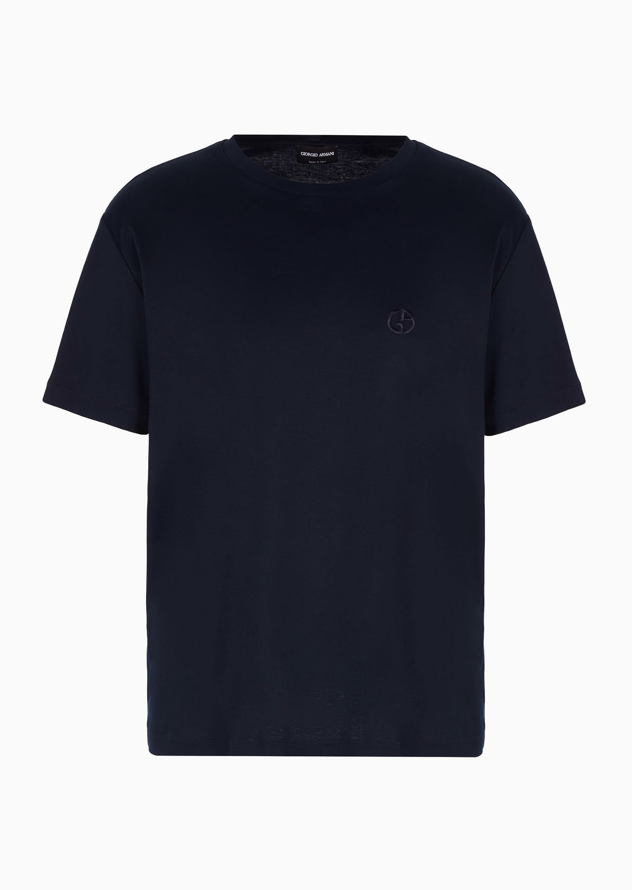 Cotton-interlock T-shirt with embroidered logo - 1